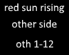 red sun rise other side