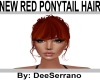 NEW RED PONYTAIL HAIR