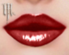 Outlined Lips Deep Red