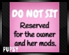 ℙ| Owner's seat sign