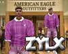 AE Pink Plaid Sweater