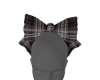 coffee plaid bow