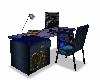Dark Blue Computer Desk