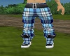 Funky Blue Check Pants