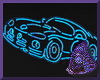 Req Neon Blue Car Sign