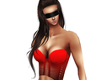 Blk/Red BG Muscle Corset