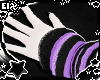 . purple arm warmers