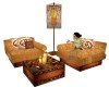 Gold Medieval Chair Set