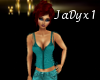 Teal Pinstripe Bustier