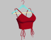 RED STRIPED CROP TOP