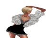 silver fur coat