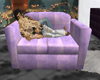 pink/purple nap couch