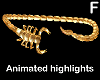choker scorpion gold - F