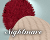 L- KNIT HAT/BROWN HAIR