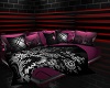small pink n black bed