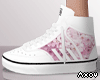 Floral Trainers - Cherry