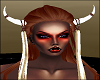 White Gold Fantasy Horns