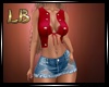 LB-RLL DENIM SKIRT SET