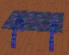 LL-Blue Fern glass table