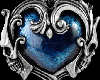 Silver Pearl Skull Heart