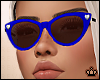Blue Cateye Sunglasses