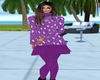 purple winter outfit