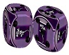 purple flower kiss dice