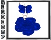 Cobalt Rose Earrings