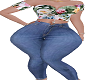 Floral Crop n Jeans