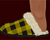 Yellow Slippers Plaid F