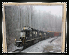 R♣ Framed Snowy Train