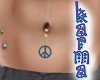 Belly Ring - Peace Sign