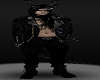 Black Jacket Silver Necklace Devil