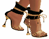 Black gold sandals