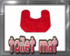 red toilet mat