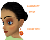 orange flower earring1