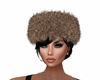 Brown gold fluffy Hat