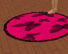 (V) pink/black rug