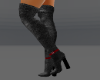 Wool Boot Black Red