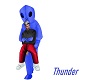Blue alien costume M