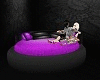Purple round bed