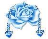 Blue rose and heart