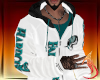 HC Wh-Teal Hoodie