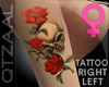 [8Q]Roses+Skull Arm-Tats