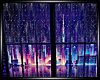 D|Neon Rain Window