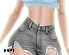 ripped grey shorts