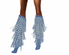 blue checked comet boots
