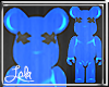 Blue Glass Pvc Bear[FL]