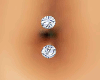 diamond belly stud ring