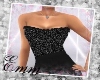 !E! Black Glitter Corset